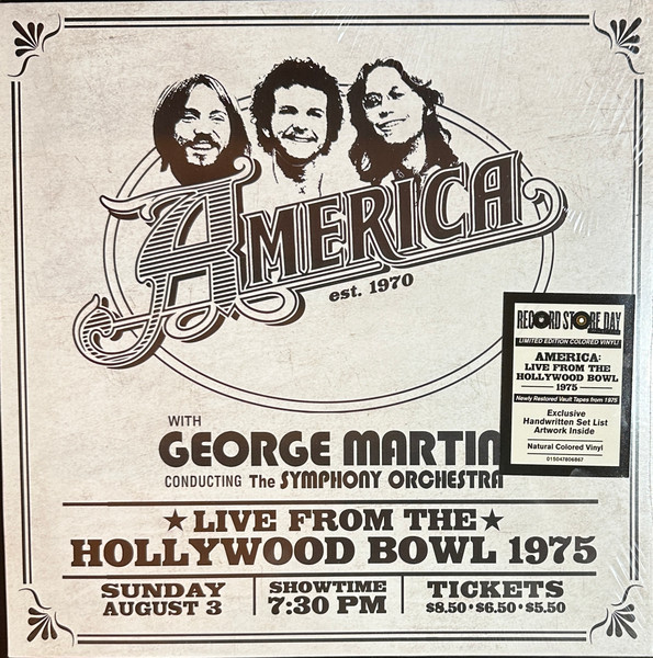 America (2) - Live From The Hollywood Bowl 1975 (2xLP, RSD, Ltd, Nat)