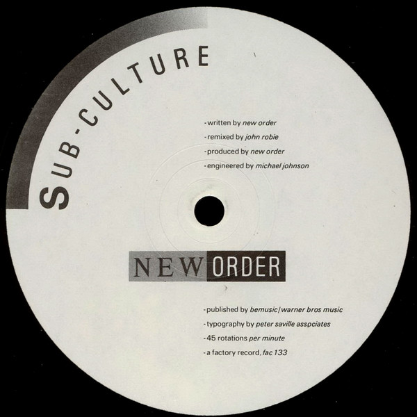 New Order - Sub-Culture (12", Single)