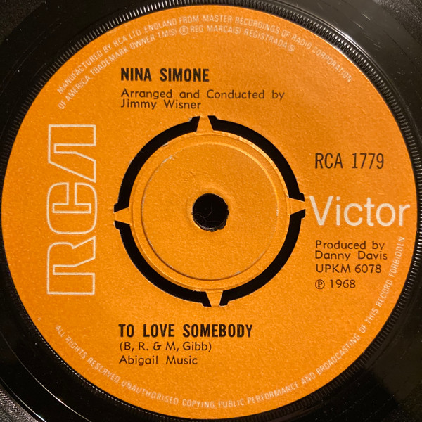 Nina Simone - To Love Somebody (7", Single)