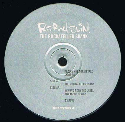 Fatboy Slim - The Rockafeller Skank (12", Promo)