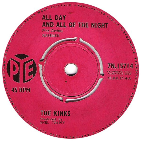 The Kinks - All Day And All Of The Night (7", Single, Pus)