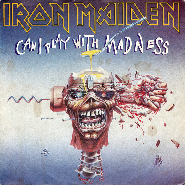Iron Maiden - Can I Play With Madness (7", Single, Sil)