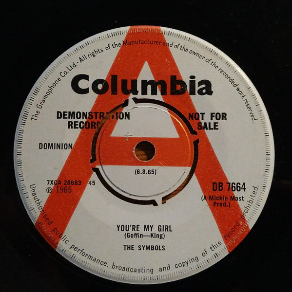 The Symbols - You're My Girl (7", Single, Promo)