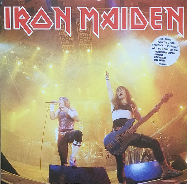 Iron Maiden - Running Free (12", Single, Bla)