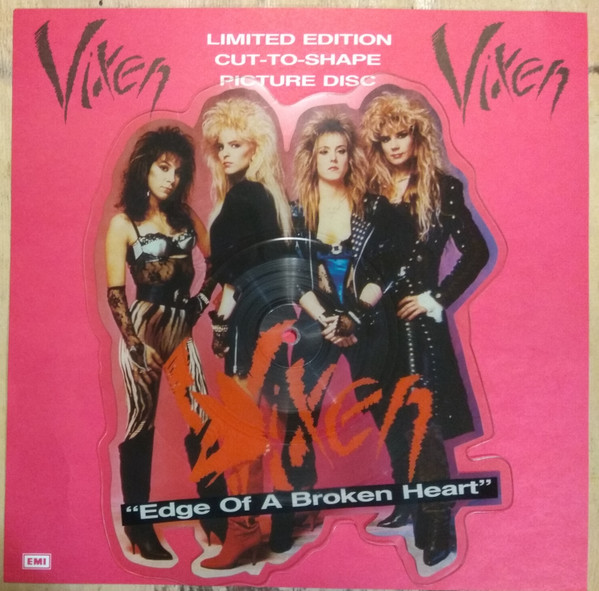 Vixen (2) - Edge Of A Broken Heart (7", Shape, Pic)