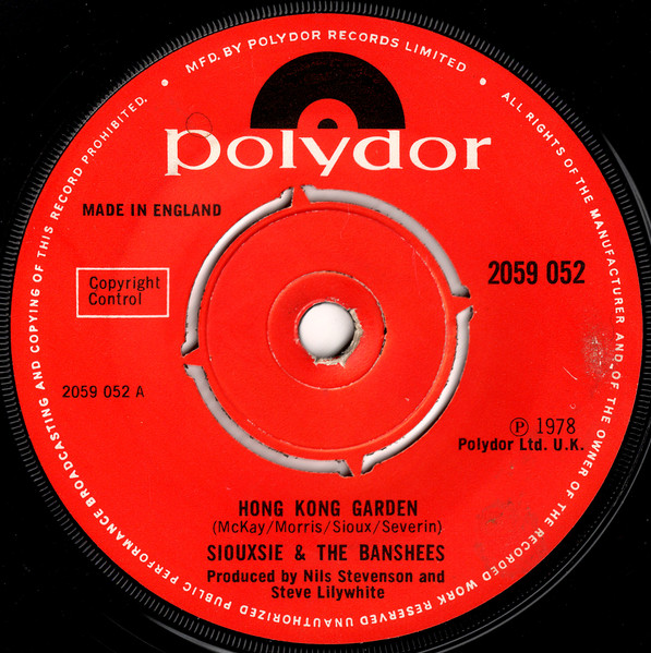 Siouxsie & The Banshees - Hong Kong Garden (7", Single, Red)