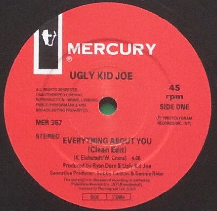 Ugly Kid Joe - Everything About You (7", Single, Pap)
