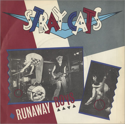 Stray Cats - Runaway Boys (7", Single, Pap)