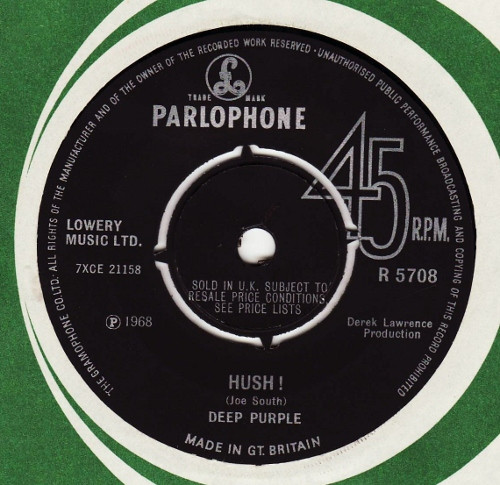 Deep Purple - Hush ! (7", Single, Mono, Kno)