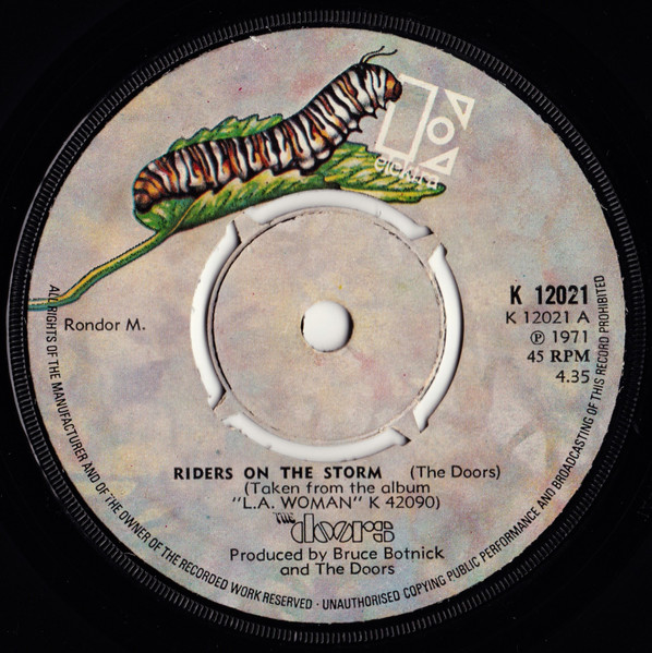 The Doors - Riders On The Storm (7", Single, Pus)