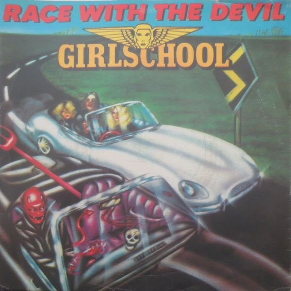 Girlschool - Race With The Devil (7", Sil)