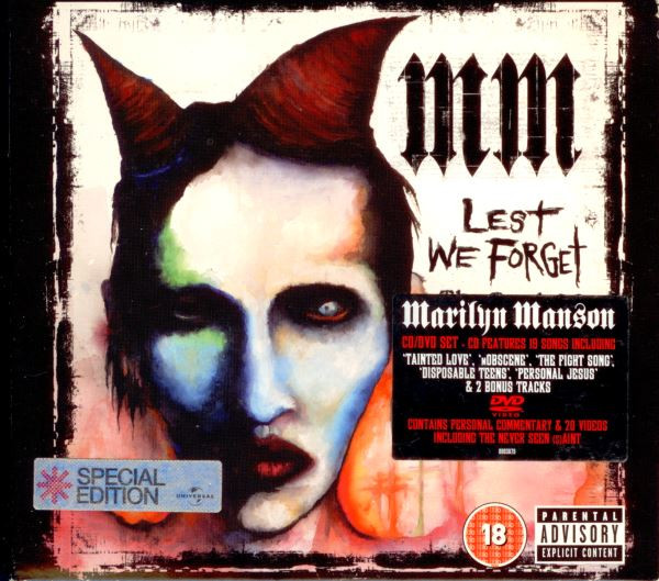 Marilyn Manson - Lest We Forget - The Best Of (CD + DVD-V, PAL + Comp, S/Edition)