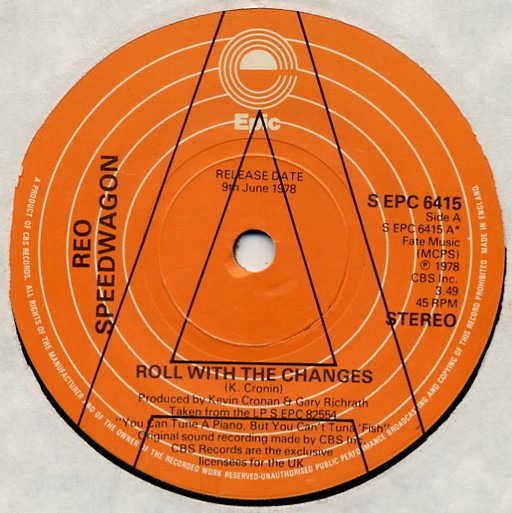 REO Speedwagon - Roll With The Changes (7", Single, Promo)