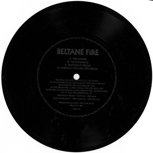 Beltane Fire - Excalibur (Flexi, 7", S/Sided, Comp, Promo)