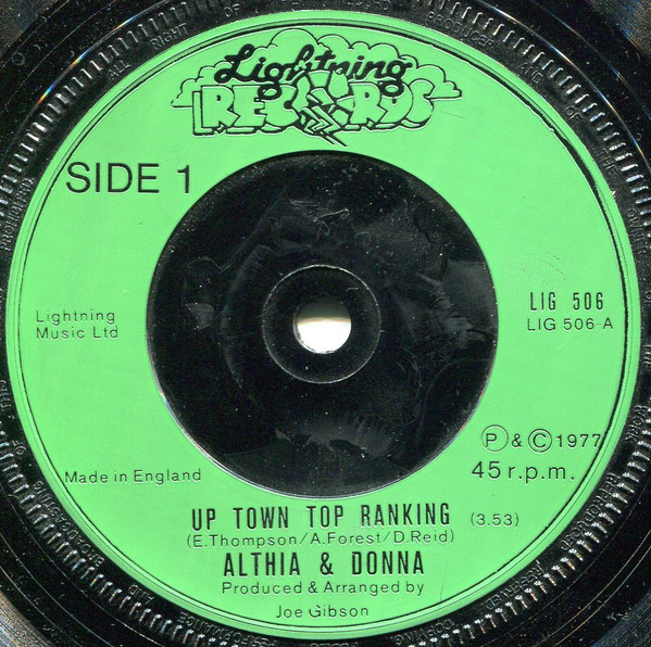 Althia & Donna* / The Mighty Two - Up Town Top Ranking / Calico Suit (7", Single, RP, Inj)