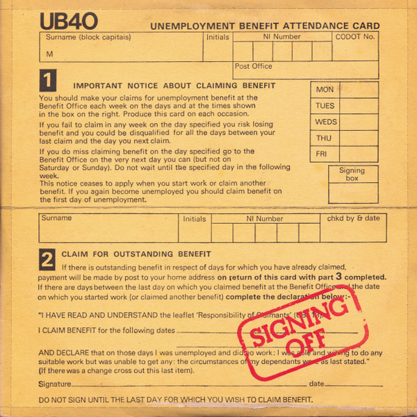 UB40 - Signing Off (LP, Album + 12")