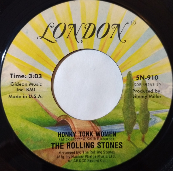 The Rolling Stones - Honky Tonk Women / You Can't Always Get What You Want (7", Single, RE)