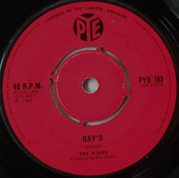 The Kinks - Day's (7", Single)