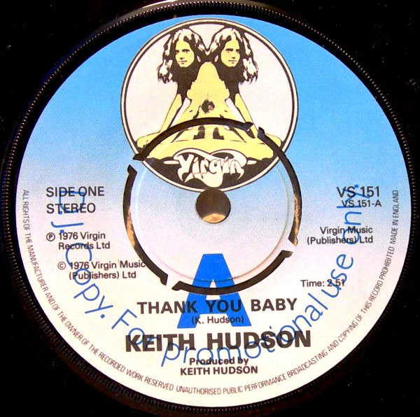 Keith Hudson - Thank You Baby (7", Promo)