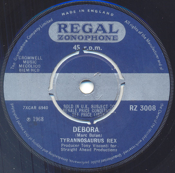 Tyrannosaurus Rex - Debora (7", Single, 4-p)