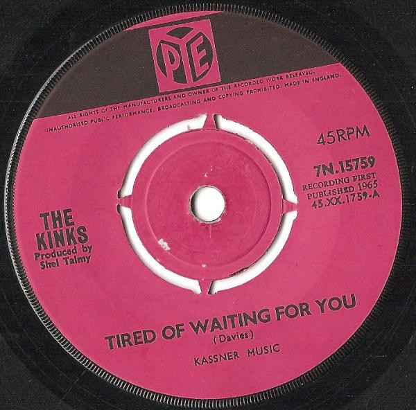 The Kinks - Tired Of Waiting For You (7", Single, 4-p)