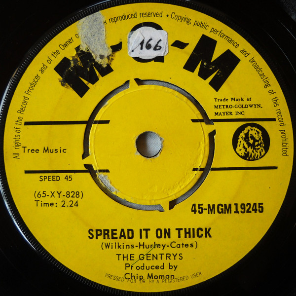 The Gentrys - Spread It On Thick (7", Single)