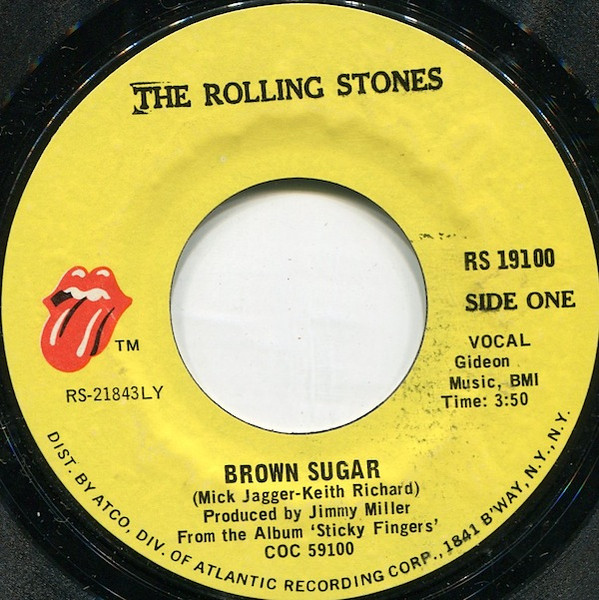 The Rolling Stones - Brown Sugar / Bitch (7", Single, Styrene, She)