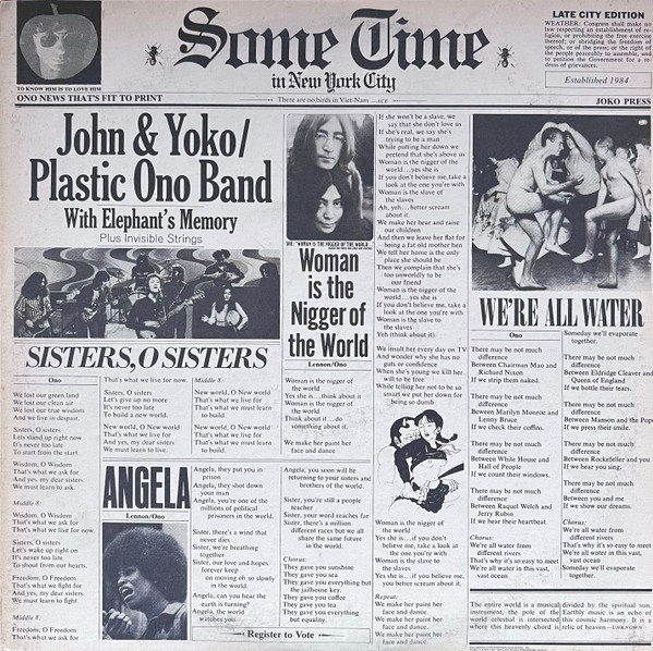 John & Yoko* / Plastic Ono Band* - Some Time In New York City (2xLP, Album, Win)