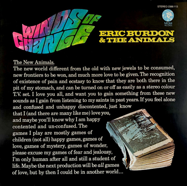 Eric Burdon & The Animals - Winds Of Change (LP, Album, RE)