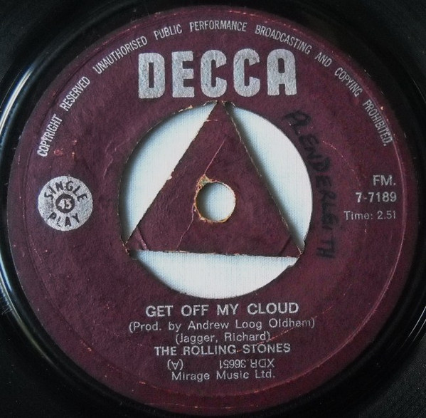 The Rolling Stones - Get Off Of My Cloud (7", Single, Mar)