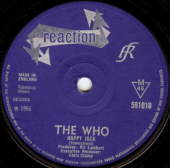 The Who - Happy Jack (7", Single, Mono, Sol)