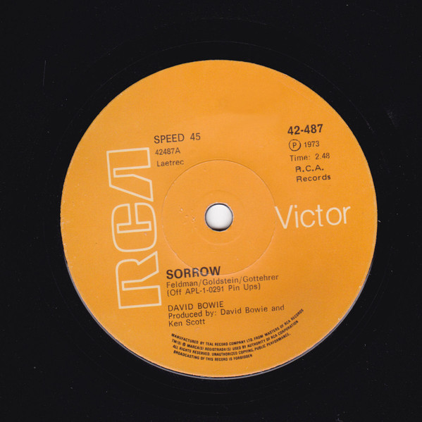 David Bowie - Sorrow (7", Single)